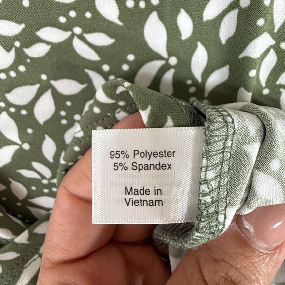 Lane Bryant NWT Women Size 22/24 Cap-Sleeve Wrap Midi Dress Leaves and Dots - Picture 8 of 11